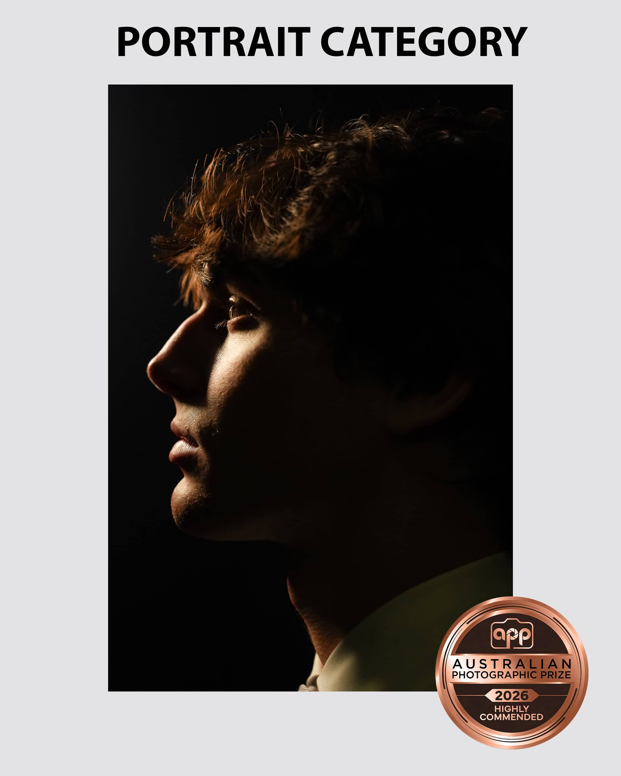 profile of a male model in shadow