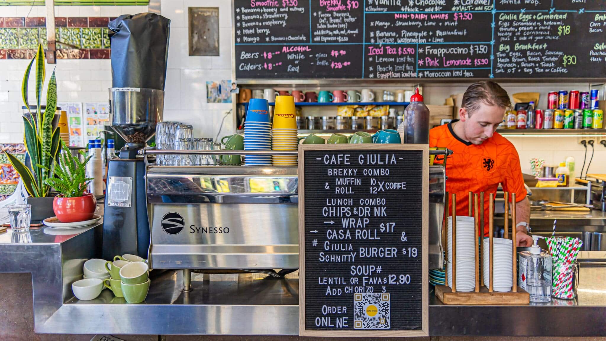 Inside Cafe Giulia venue shot taken by Sydney food photographer Georgie Greene