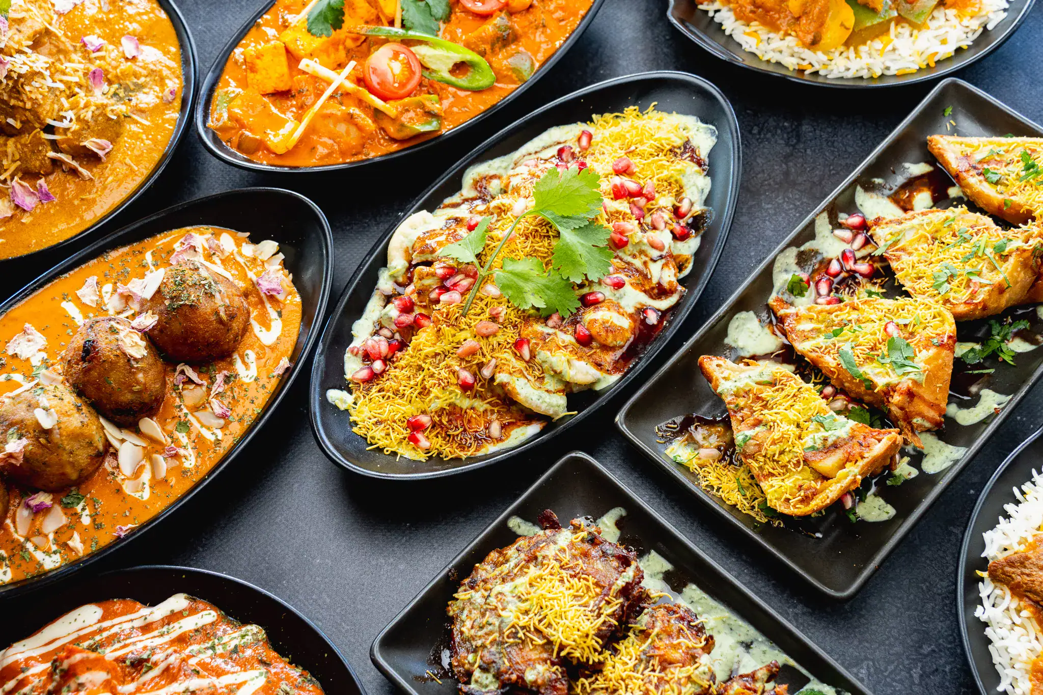 Indian food selection taken by Sydney food photographer Georgie Greene