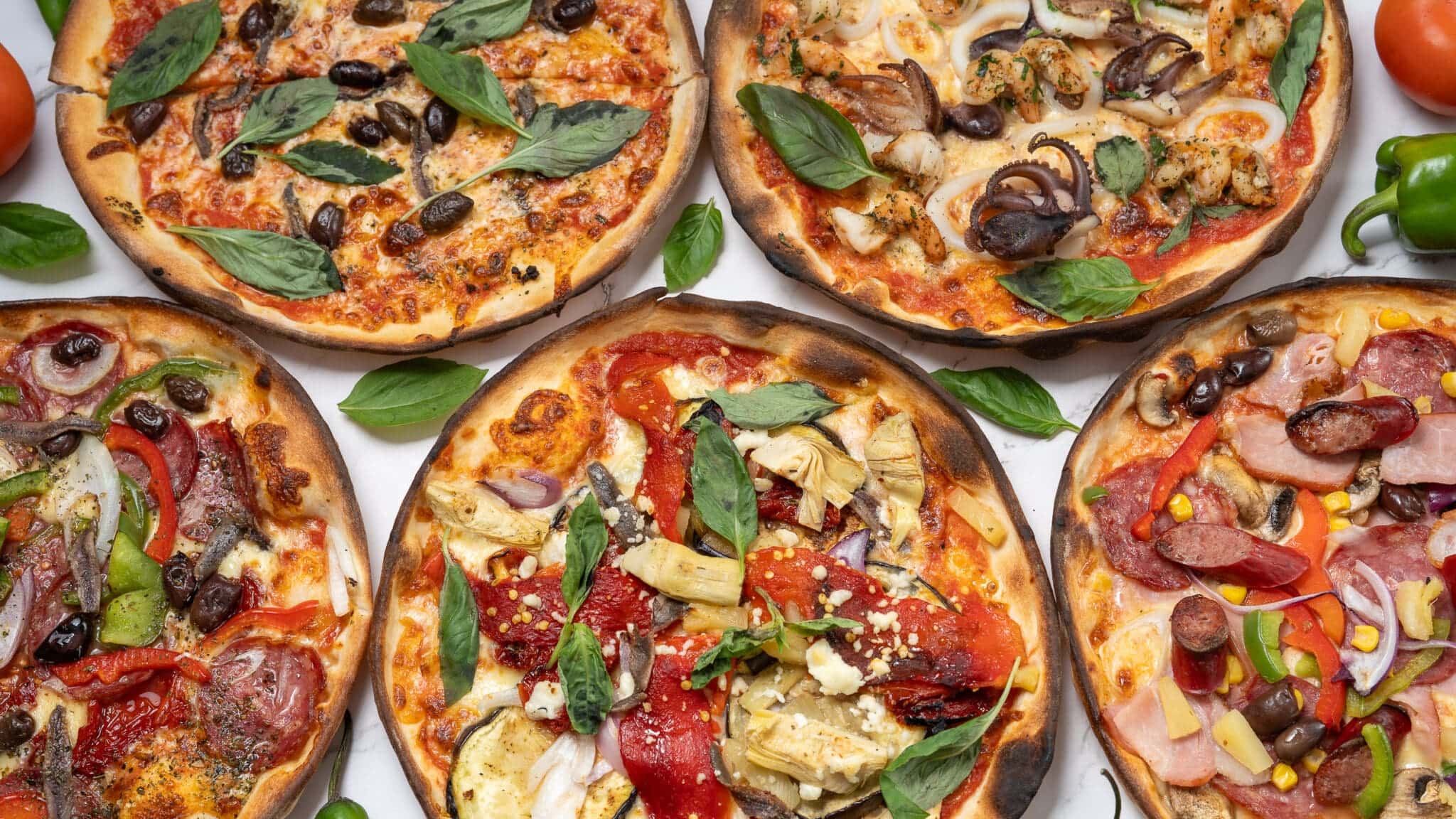 pizza selection taken by Sydney food photographer Georgie Greene