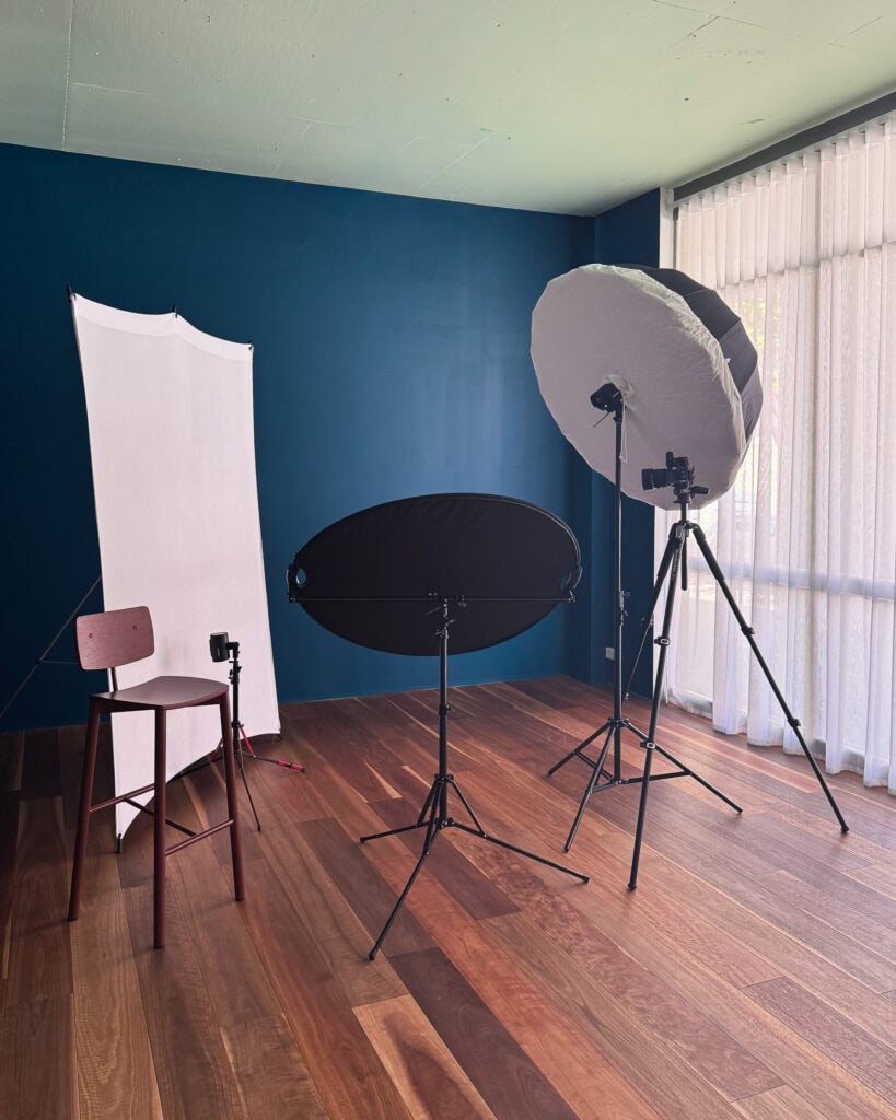 Headshot photography set up used by Sydney professional headshot photographer Georgie Greene