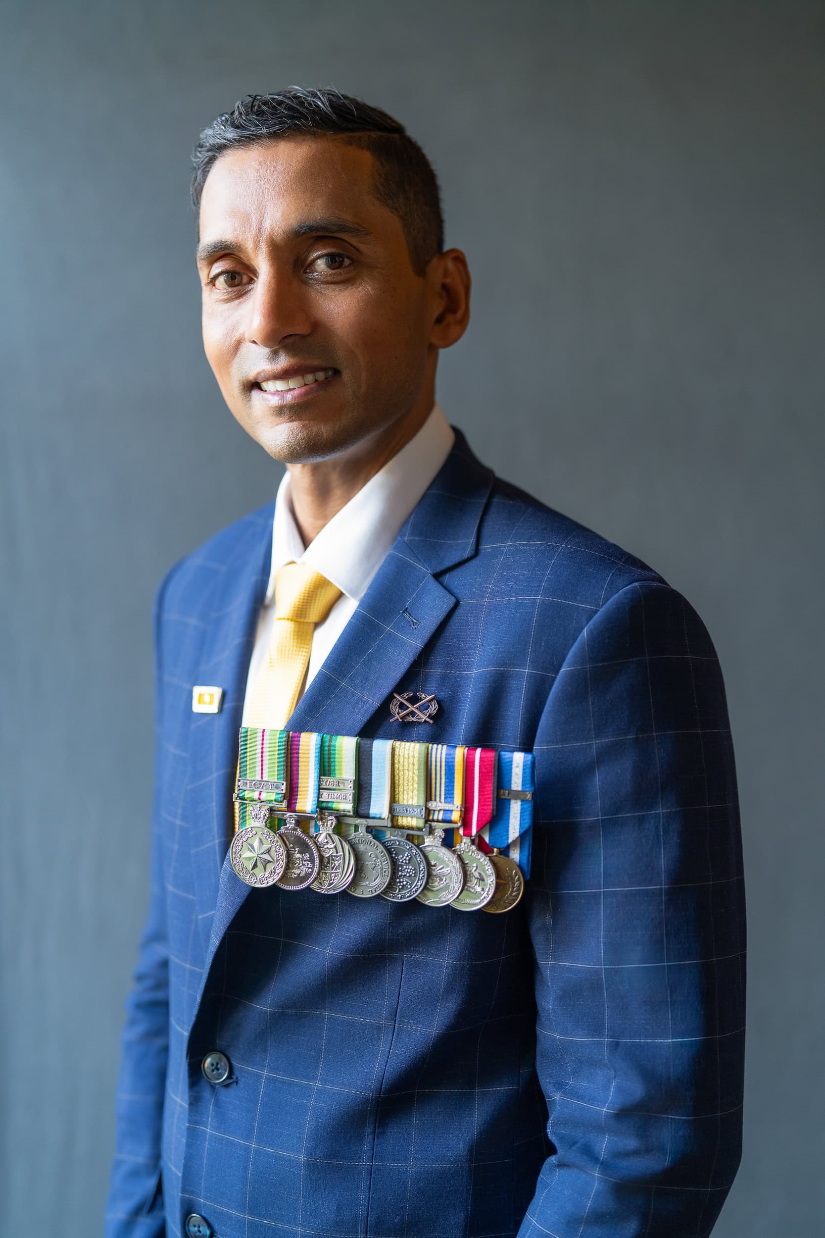 Sydney-Veteran-Headshot Australian soldier with his medals having his headshot taken by professional headshot photographer Georgie Greene