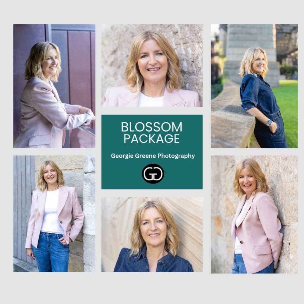grid of personal branding images of a leadership corporate coach taken by Sydney branding photographer Georgie Greene to illustrate her personal branding Packages