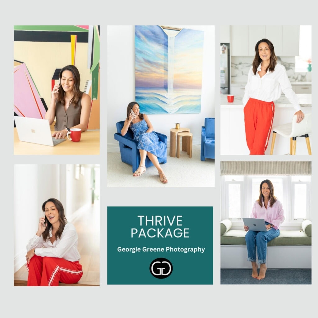 grid of personal branding images of a marketing specialist taken by Sydney branding photographer Georgie Greene to illustrate her personal branding Packages
